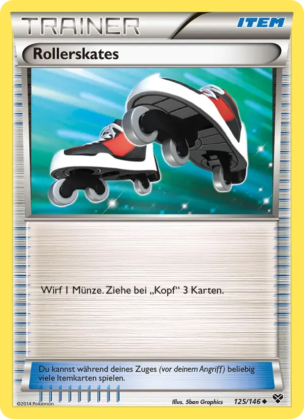 Rollerskates — XY 125 German Pokémon card