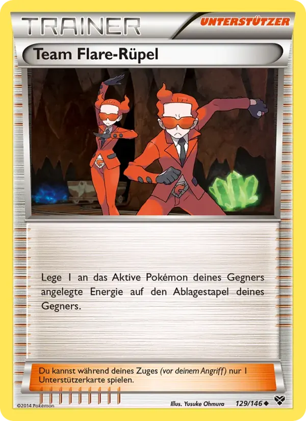 Team Flare-Rüpel — XY 129 German Pokémon card