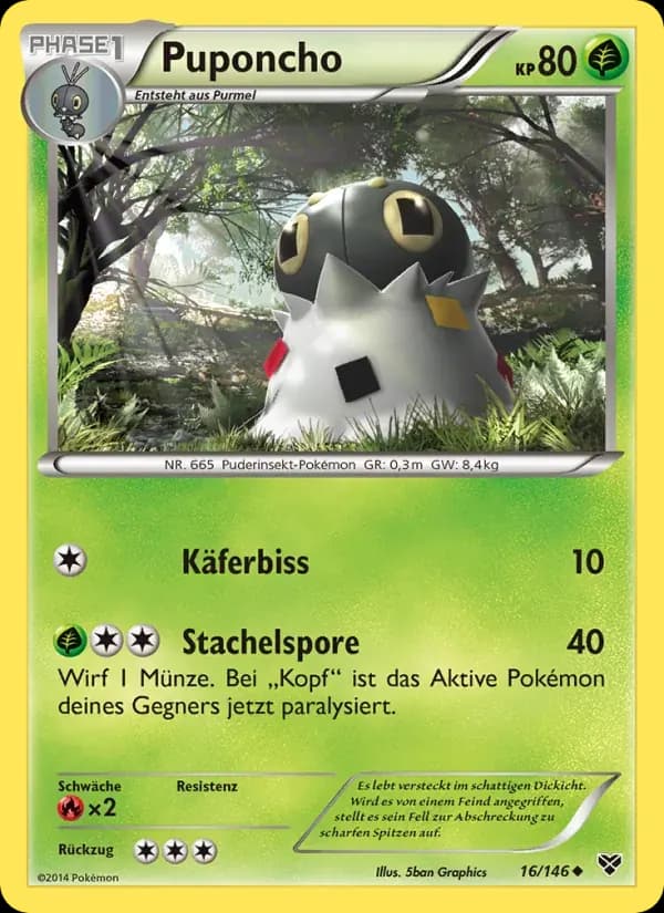Puponcho — XY 16 German Pokémon card