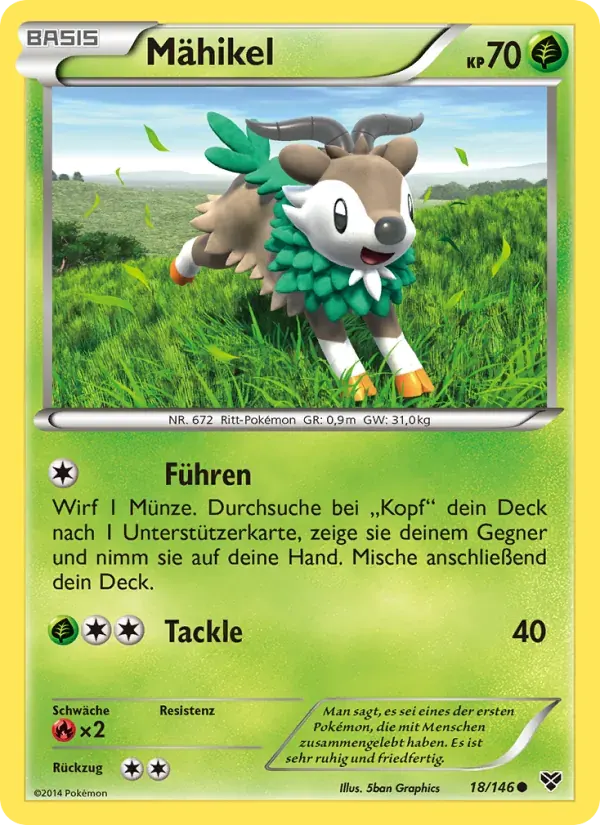 Mähikel — XY 18 German Pokémon card