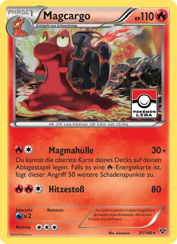 Magcargo — XY 21 German Pokémon card