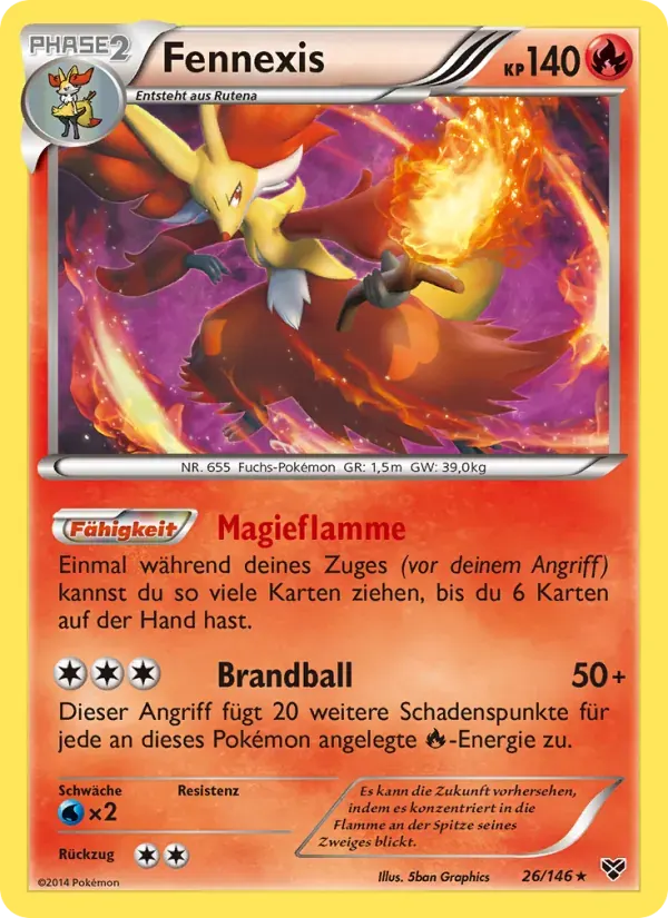 Fennexis — XY 26 German Pokémon card