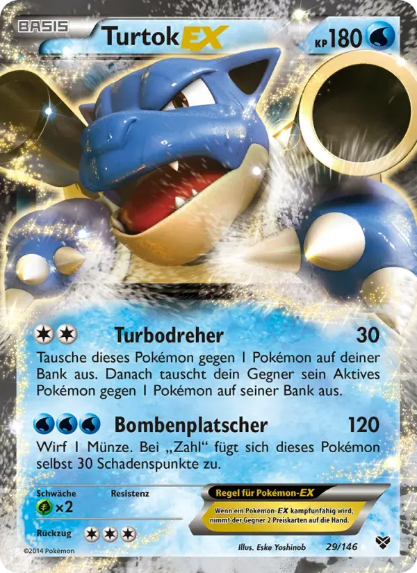 Turtok EX — XY 29 German Pokémon card