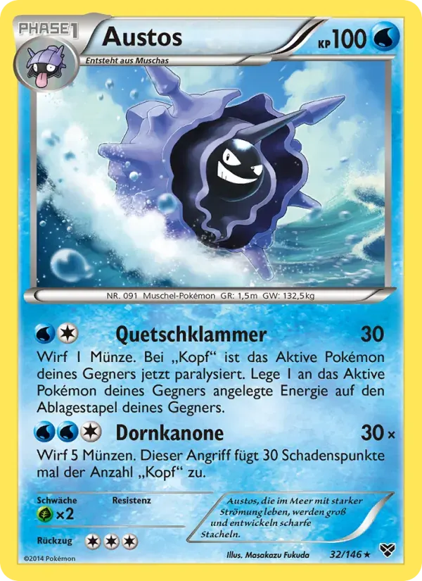 Austos — XY 32 German Pokémon card