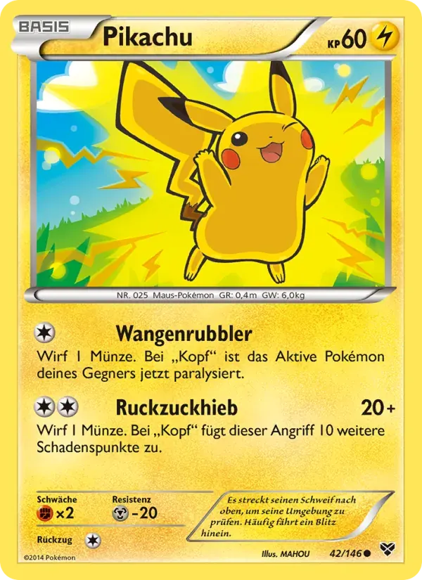 Pikachu — XY 42 German Pokémon card