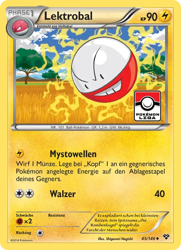 Lektrobal — XY 45 German Pokémon card