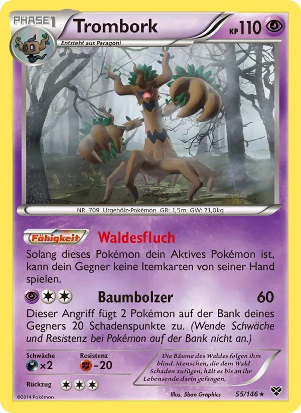 Trombork — XY 55 German Pokémon card