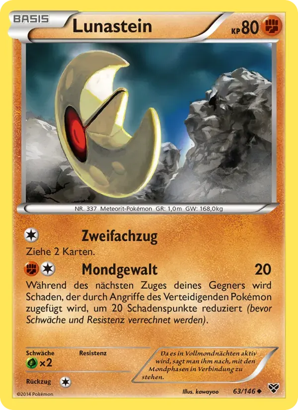 Lunastein — XY 63 German Pokémon card