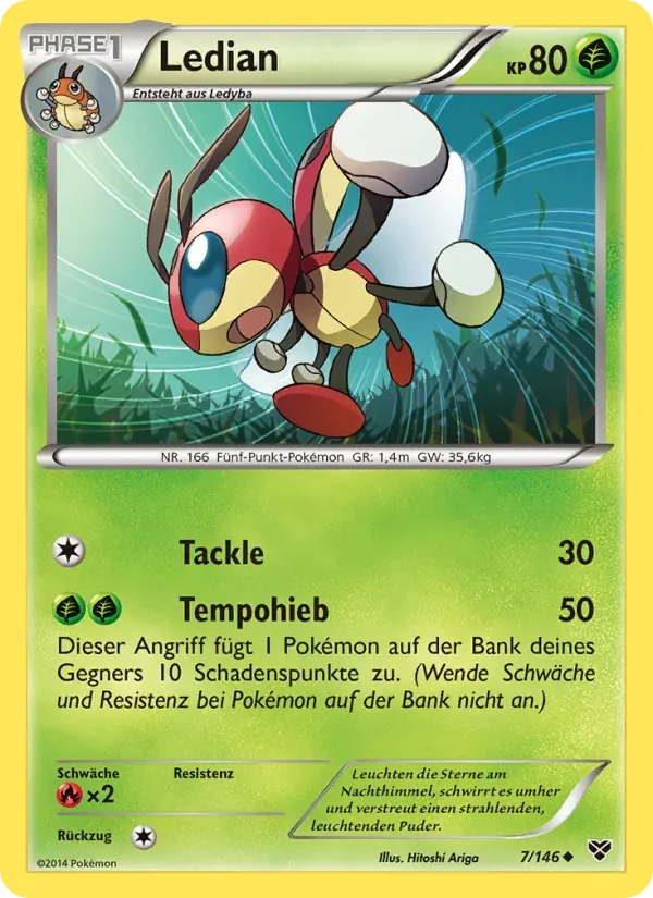 Ledian — XY 7 German Pokémon card