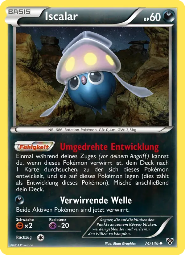 Iscalar — XY 74 German Pokémon card