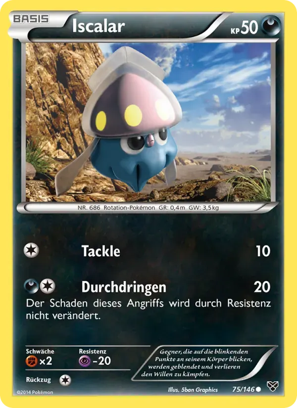 Iscalar — XY 75 German Pokémon card