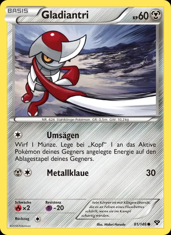 Gladiantri — XY 81 German Pokémon card