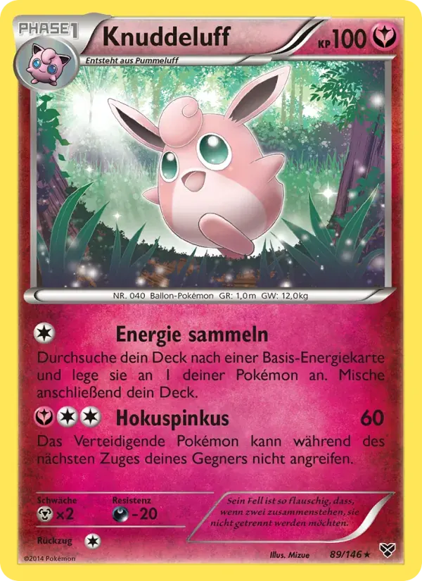 Knuddeluff — XY 89 German Pokémon card