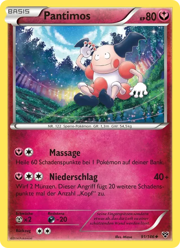 Pantimos — XY 91 German Pokémon card
