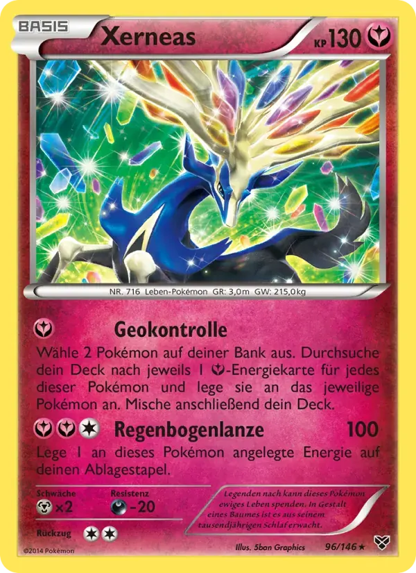 Xerneas — XY 96 German Pokémon card