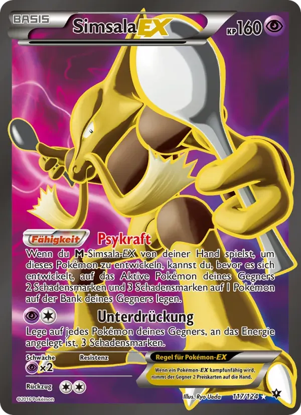 Simsala EX — Schicksalsschmiede 117 German Pokémon card