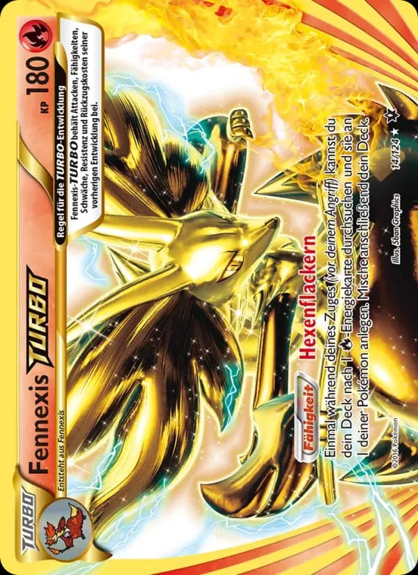 Fennexis-TURBO — Schicksalsschmiede 14 German Pokémon card