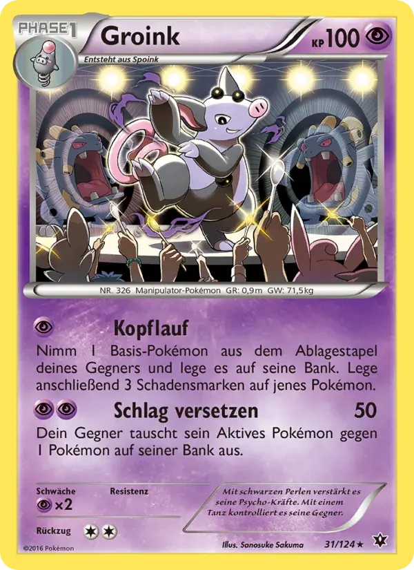 Groink — Schicksalsschmiede 31 German Pokémon card