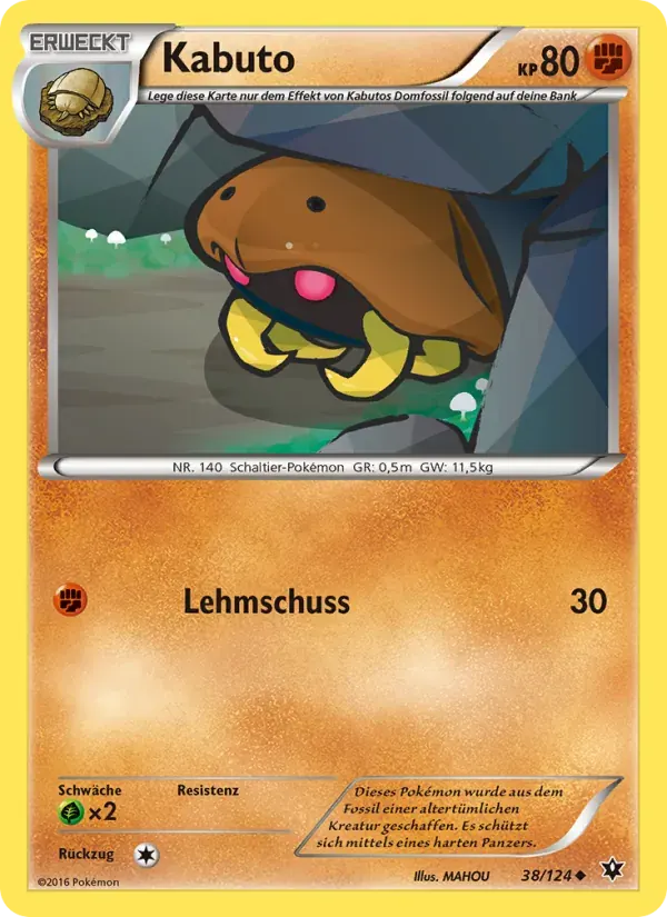Kabuto — Schicksalsschmiede 38 German Pokémon card