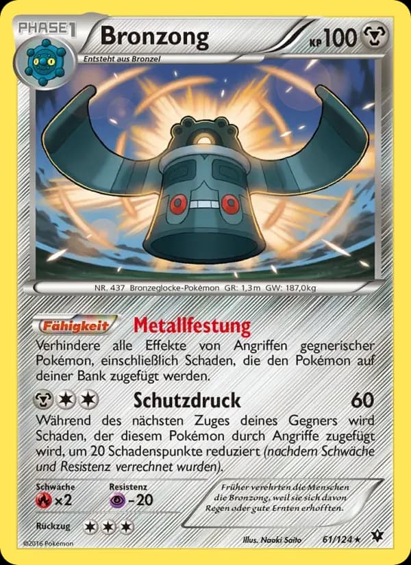 Bronzong — Schicksalsschmiede 61 German Pokémon card