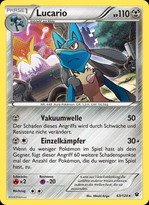 Lucario — Schicksalsschmiede 63 German Pokémon card
