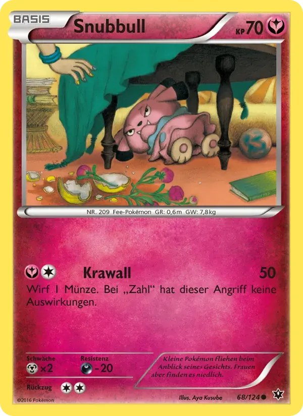 Snubbull — Schicksalsschmiede 68 German Pokémon card