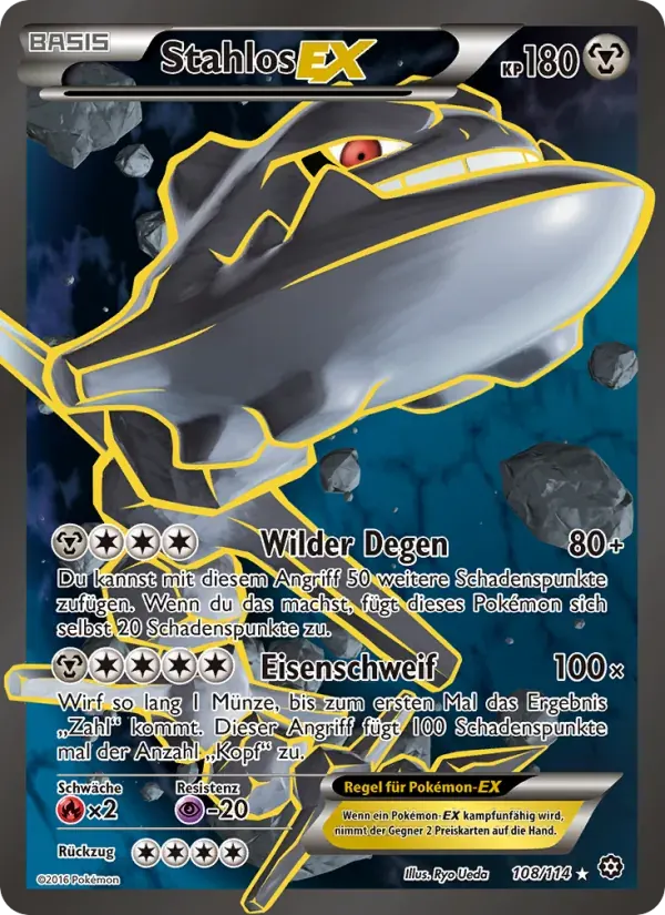 Stahlos EX — Dampfkessel 108 German Pokémon card