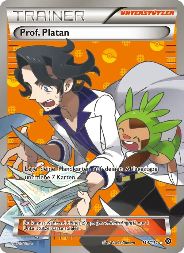 Prof. Platan — Dampfkessel 114 German Pokémon card