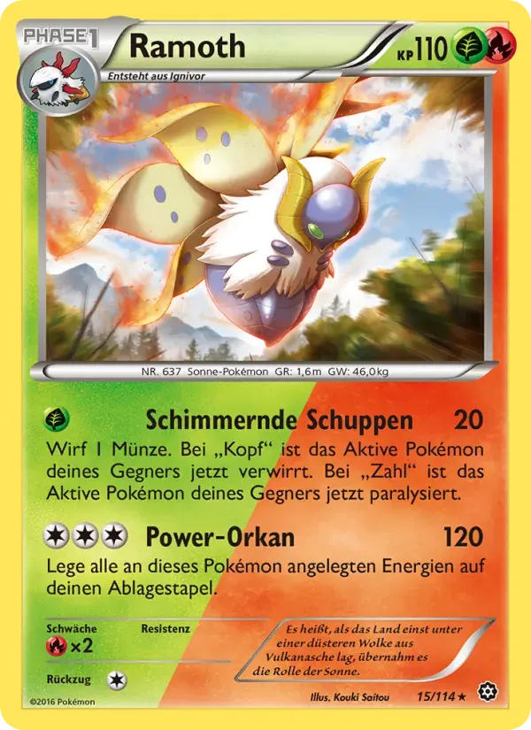 Ramoth — Dampfkessel 15 German Pokémon card