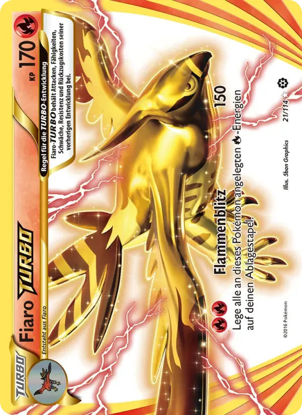 Fiaro-TURBO — Dampfkessel 21 German Pokémon card