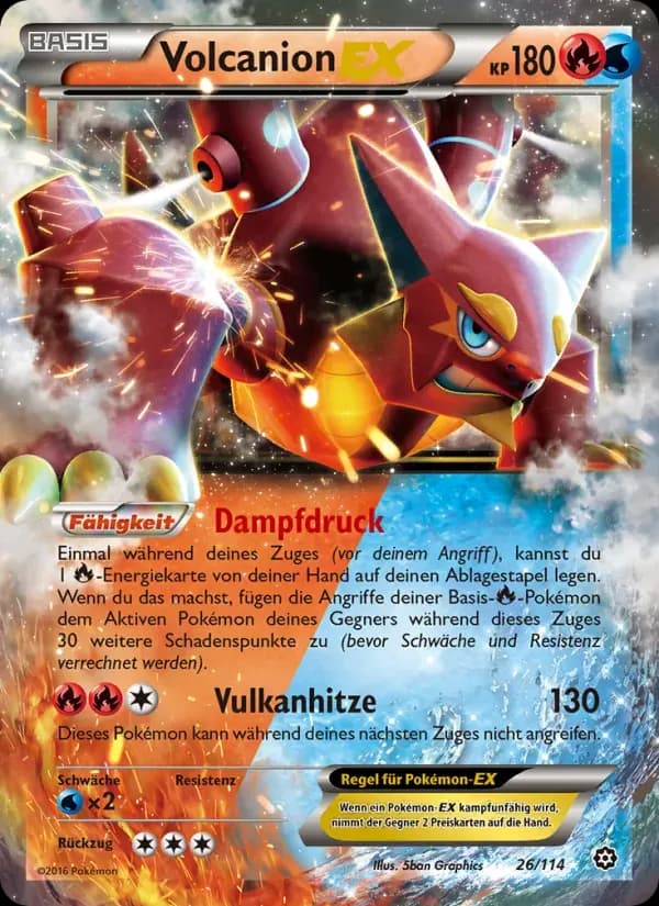 Volcanion EX — Dampfkessel 26 German Pokémon card