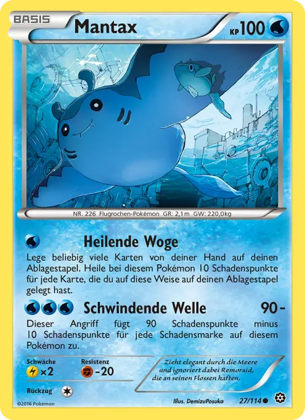 Mantax — Dampfkessel 27 German Pokémon card