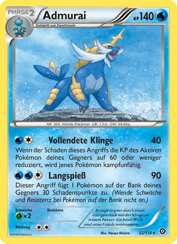 Admurai — Dampfkessel 32 German Pokémon card