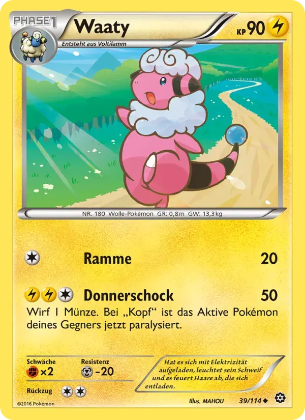 Waaty — Dampfkessel 39 German Pokémon card
