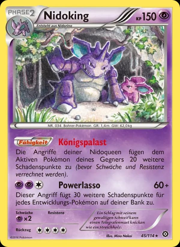 Nidoking — Dampfkessel 45 German Pokémon card