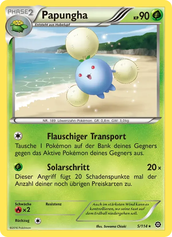 Papungha — Dampfkessel 5 German Pokémon card