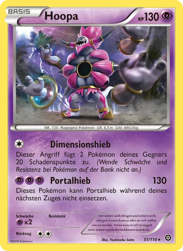 Hoopa — Dampfkessel 51 German Pokémon card