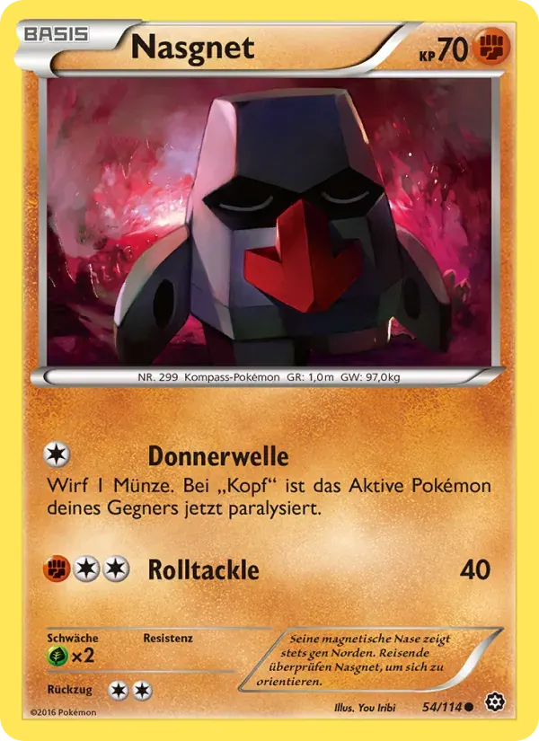 Nasgnet — Dampfkessel 54 German Pokémon card