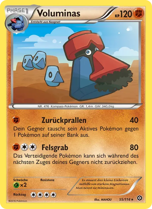 Voluminas — Dampfkessel 55 German Pokémon card