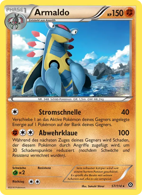 Armaldo — Dampfkessel 57 German Pokémon card