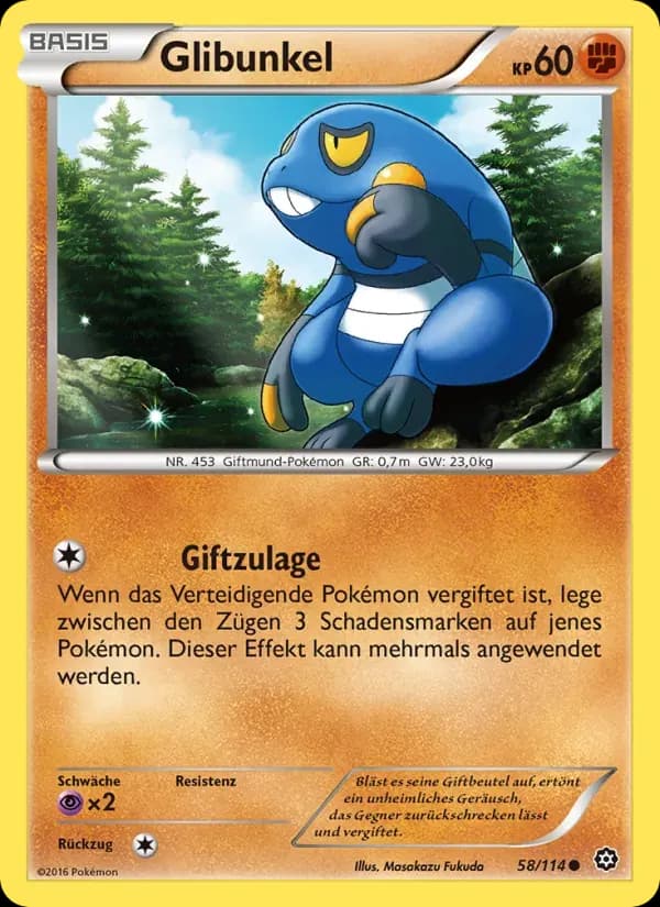 Glibunkel — Dampfkessel 58 German Pokémon card