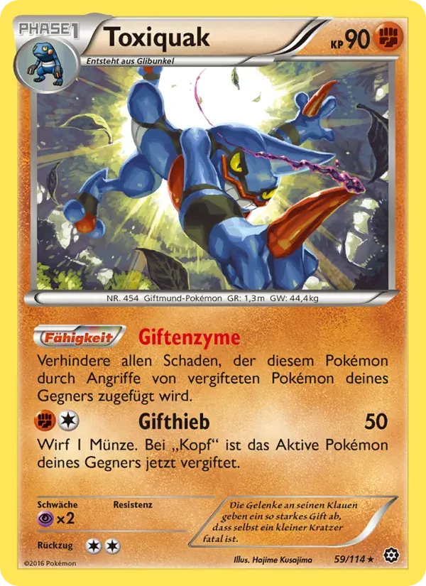 Toxiquak — Dampfkessel 59 German Pokémon card