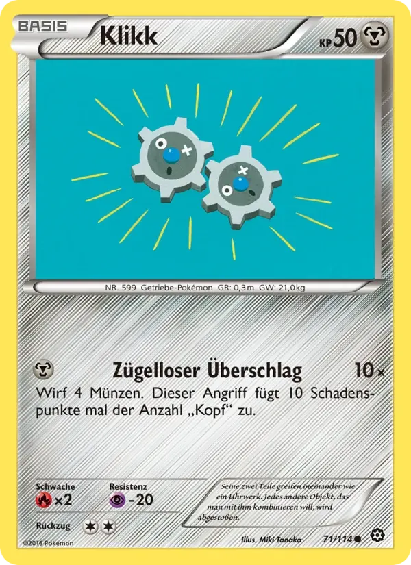 Klikk — Dampfkessel 71 German Pokémon card