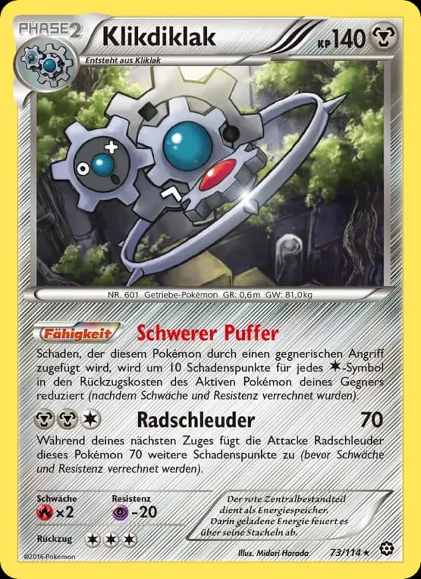 Klikdiklak — Dampfkessel 73 German Pokémon card