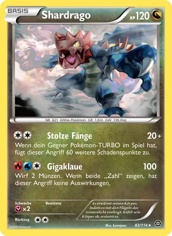 Shardrago — Dampfkessel 83 German Pokémon card