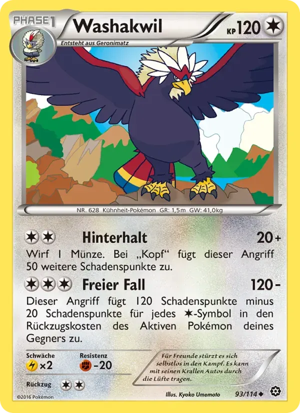 Washakwil — Dampfkessel 93 German Pokémon card