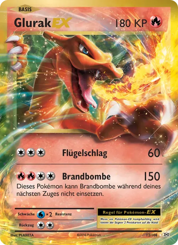 Glurak EX — Evolution 12 German Pokémon card