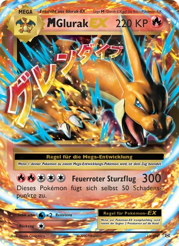 M-Glurak EX — Evolution 13 German Pokémon card