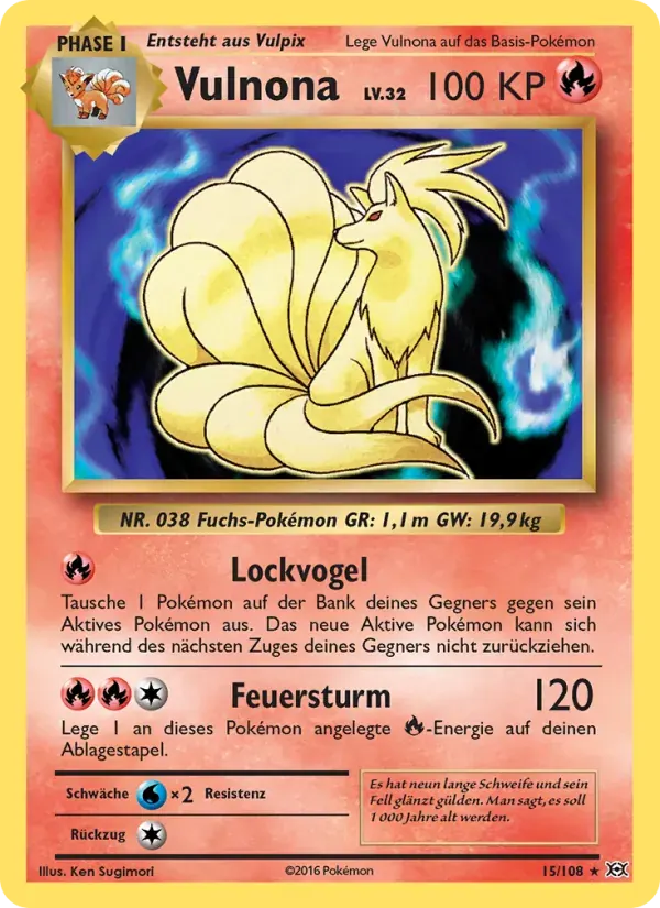 Vulnona — Evolution 15 German Pokémon card