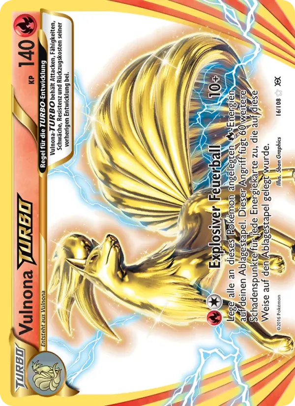 Vulnona-TURBO — Evolution 16 German Pokémon card